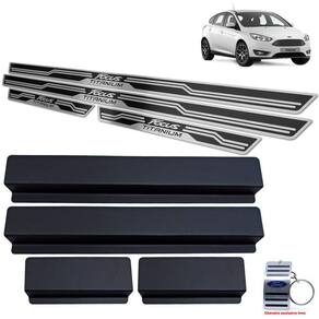 Soleira Ford Focus Titanium 2011 A 2020 Preto Alto Relevo