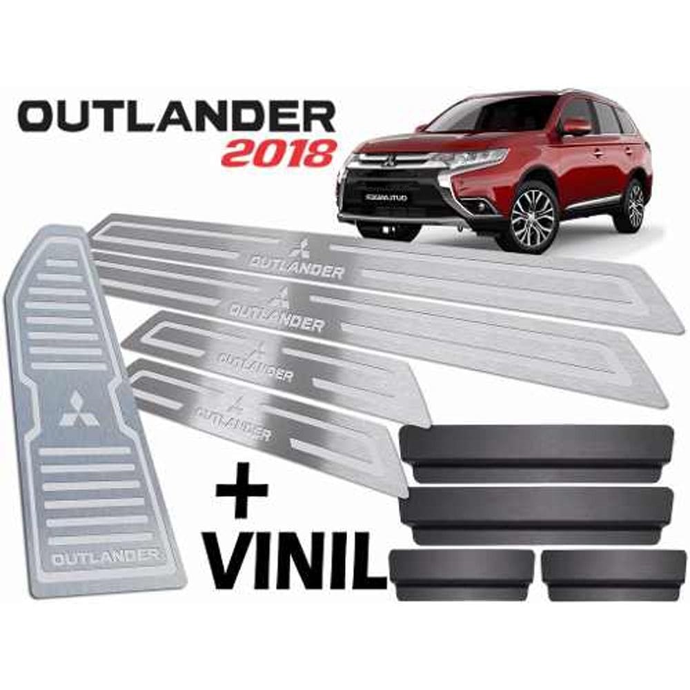 Soleiras + Descanso Outlander 2018/2020 Prata Baixo Relevo