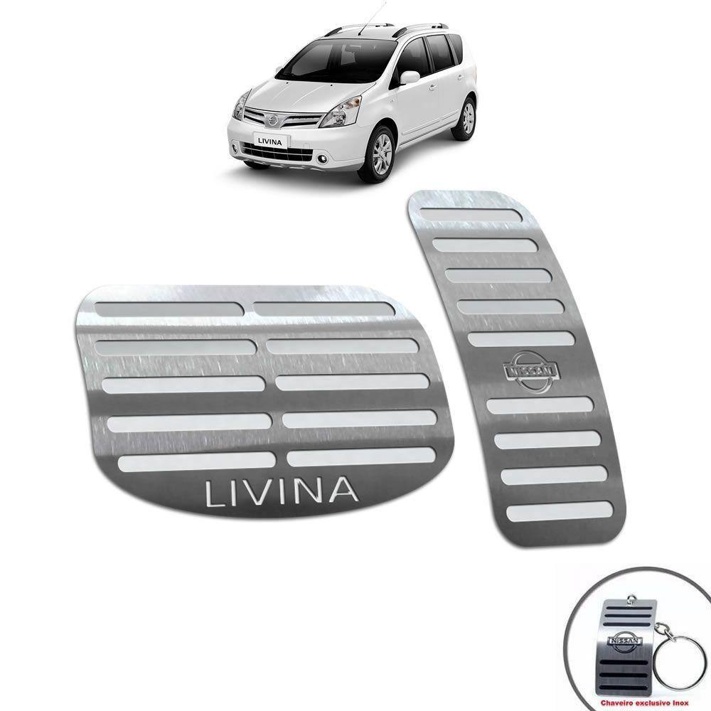 Pedaleiras Nissan Livina 2010/2014 Automático Prata