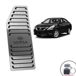 Descanso De Pé Aço Inox Nissan Versa 2015/2020 Preto