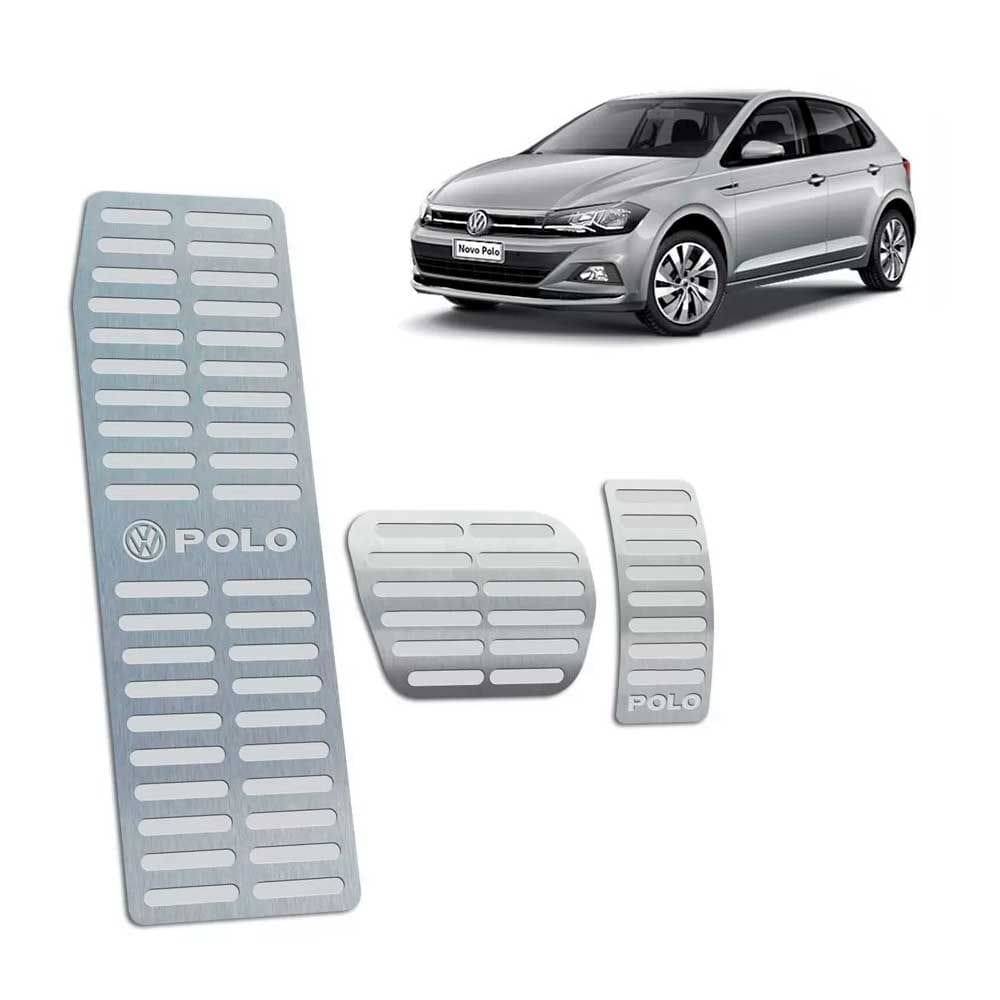 Pedaleiras + Descanso De Pé Novo Polo 2018 Automático Prata