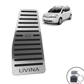 Descanso De Pé Em Aço Inox Nissan Livina 2010/2014 Preto