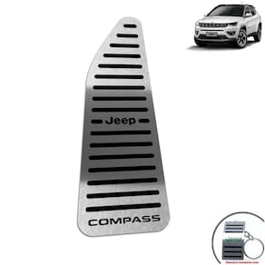 Descanso De Pé Em Aço Inox Jeep Compass 2017/2020 Preto