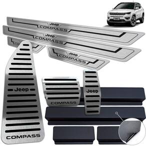 Soleira + Pedaleira + Descanso Compass 2017/2020 Preto BR
