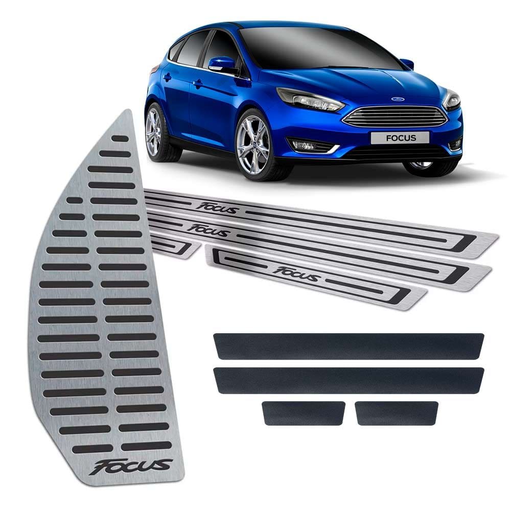 Soleira Com Vinil + Descanso Focus 2014/2018 Preto
