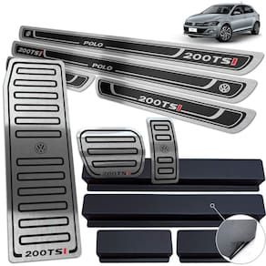 Soleira Descanso Pedaleira Polo 200 Tsi 2018/2020 Preto AR