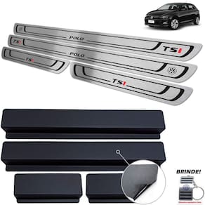 Soleiras Aço Inox Com Vinil Polo Tsi 2018 2019 2020 Preto