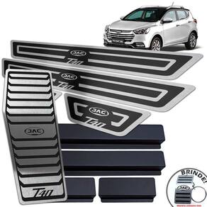 Soleiras Com Vinil E Descanso Jac T40 Preto AR
