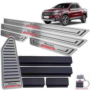 Descanso + Soleira Vinil Fiat Toro Volcano 2016 a 2021 Preto
