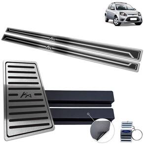 Descanso Soleira Ford Ka 2008 A 2013 Preto Alto Relevo