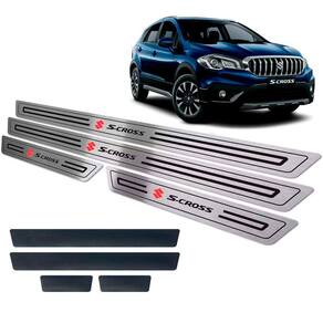 Soleiras Suzuki S-cross 2017/2019 + Vinil Preto