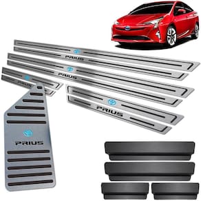 Descanso De Pé + Soleiras Inox Toyota Prius 2018 Preto