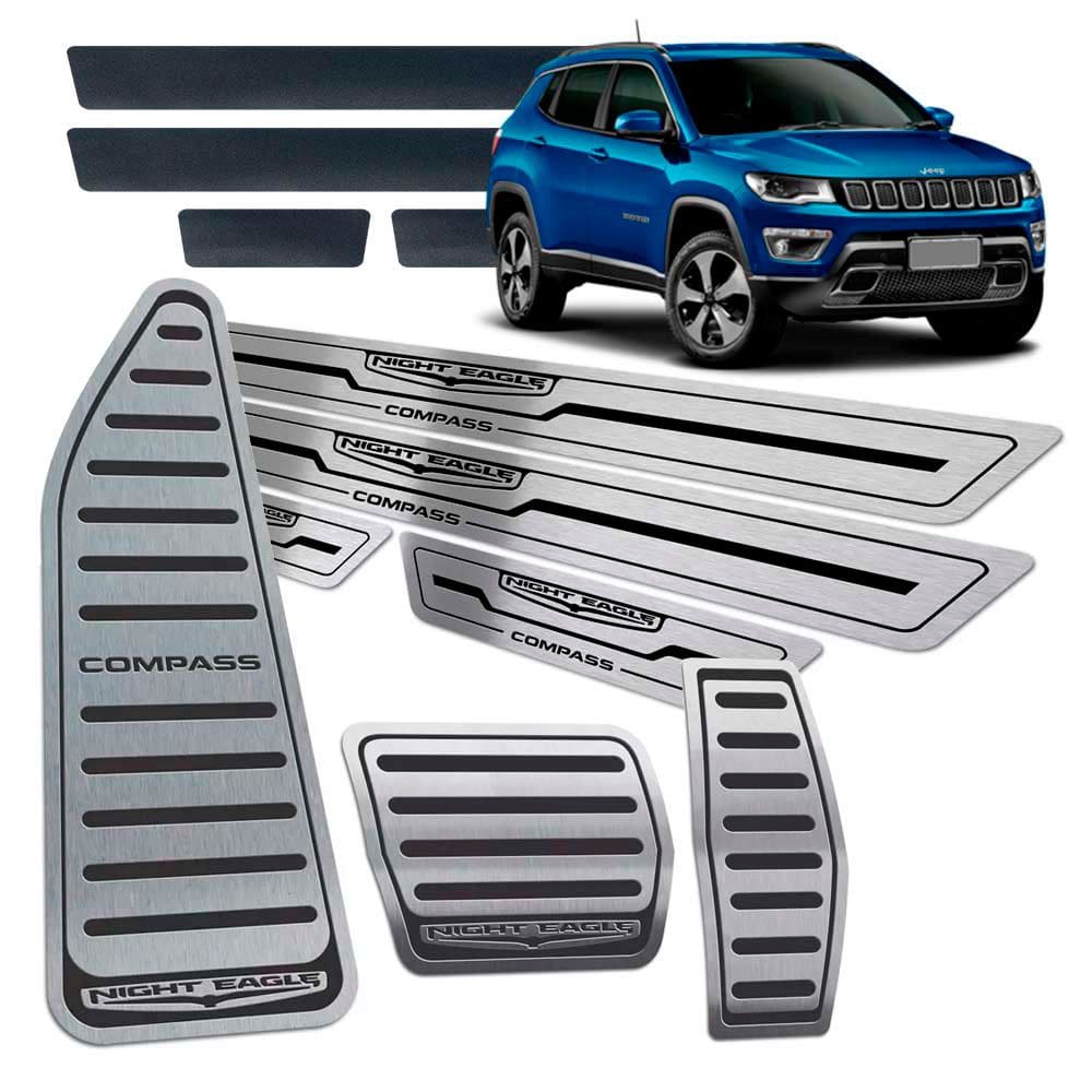 Soleiras + Pedaleiras + Descanso Compass Night Eagle Preto