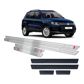 Soleiras +Vinil Vw Tiguan Tsi 2012/2017 I Prata Alto Relevo