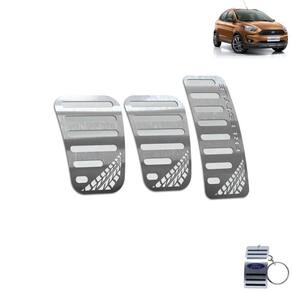Pedaleira Manual Aço Inox Ford Ka Freestyle Prata