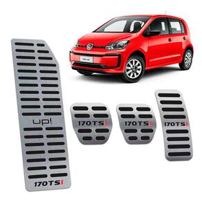 Descanso + Pedaleiras Inox Up 170 Tsi 2018/2020 Preto