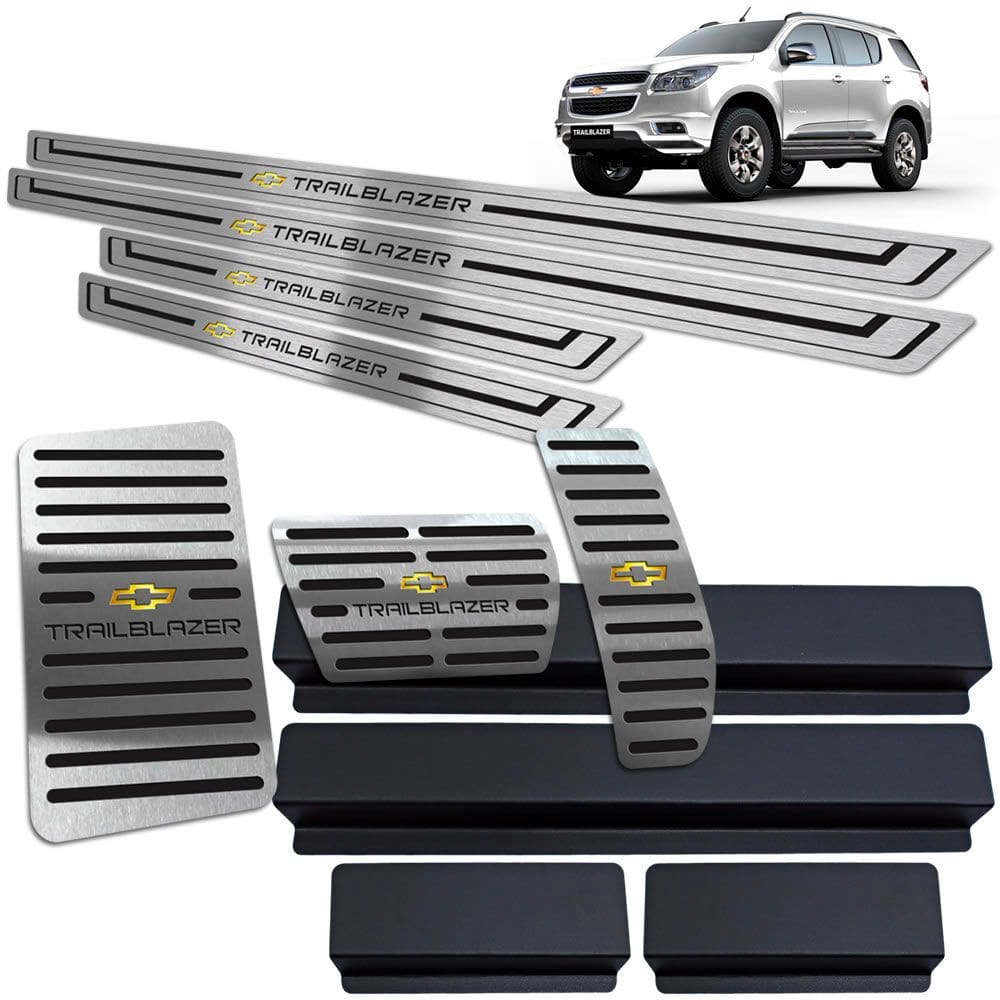 Descanso De Pé Soleira Pedaleira Preto Chevrolet Trailblazer