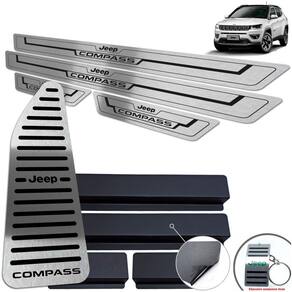 Descanso + Soleiras Compass 2017/2020 Preto Baixo Relevo