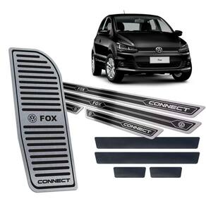 Descanso + Soleira Vinil Fox Connect 2018/2019 Preto Relevo