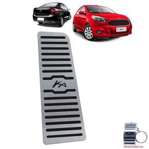 Descanso De Pé Ford Ka 2014/2020 Aço Inox Preto