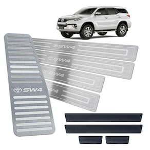 Soleiras + Vinil Descanso Hilux Sw4 2016/2019 Prata