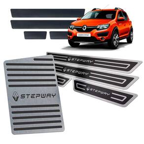 Descanso Soleira Vinil Sandero Stepway 2014/2019 Preto Alto
