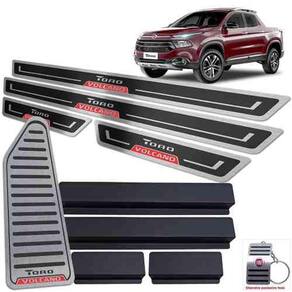 Soleira Vinil + Descanso Fiat Toro Volcano 2016 a 2021 Preto