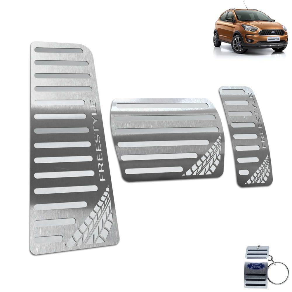 Descanso + Pedaleira Automático Inox Ford Ka Freestyle Prata