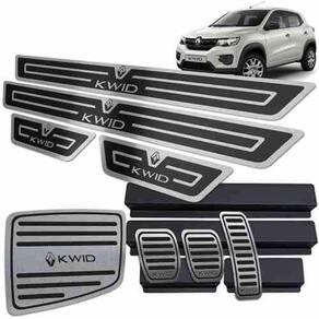 Soleira Pedaleira Descanso Kwid 2018/2020 Preto Alto Relevo