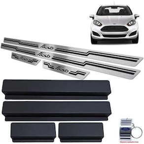 Soleiras Baixo Relevo New Fiesta 2014 A 2019 Com Vinil Preto
