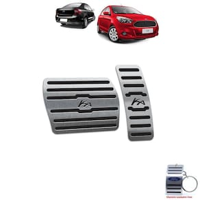 Pedaleira Automático Ford Ka 2014/2020 Em Aço Inox Preto