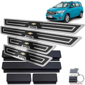 Soleiras Chevrolet Spin Com Vinil Preto Alto Relevo