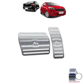 Pedaleira Automático Ford Ka 2014/2020 Em Aço Inox Prata