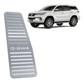 Descanso De Pé Toyota Hilux Sw4 2016/2019 Aço Inox Prata