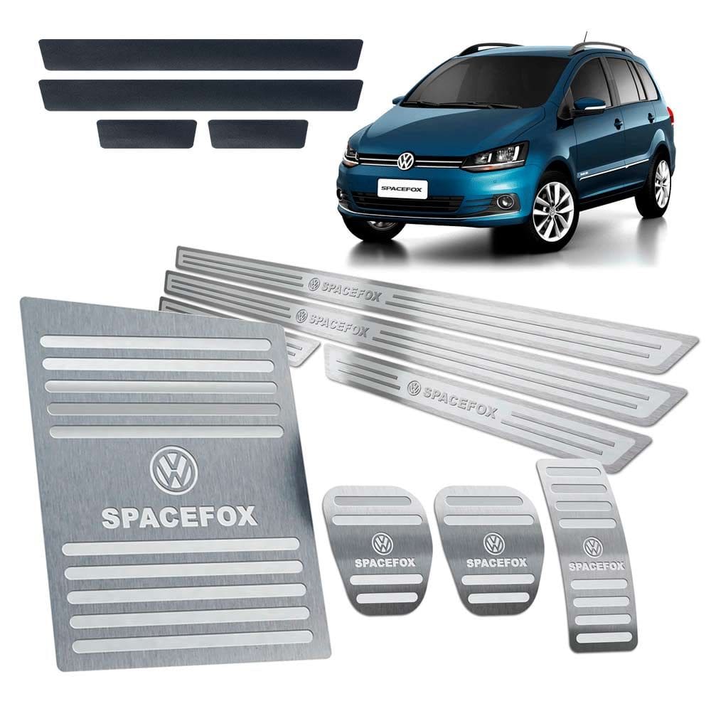 Spacefox 2006/14 Pedaleira Descanso Soleira Prata Manual Alt