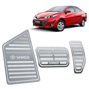 Descanso + Pedaleiras Aut Toyota Yaris 2018 2019 Prata