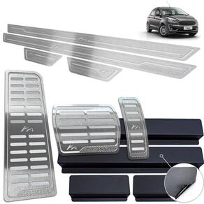 Pedaleira Soleira Descanso Prata Inox Ford Ka Titanium