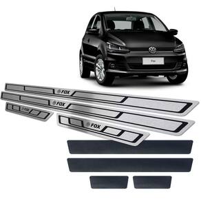 Soleiras Baixo Relevo Fox 2014/2020 Com Vinil Preto