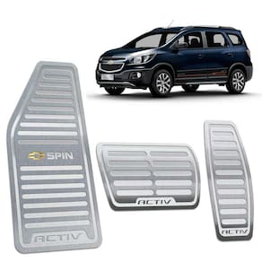 Descanso + Pedaleiras Chevrolet Spin Activ Prata