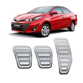 Pedaleiras Manual Toyota Yaris 2018 2019 Prata