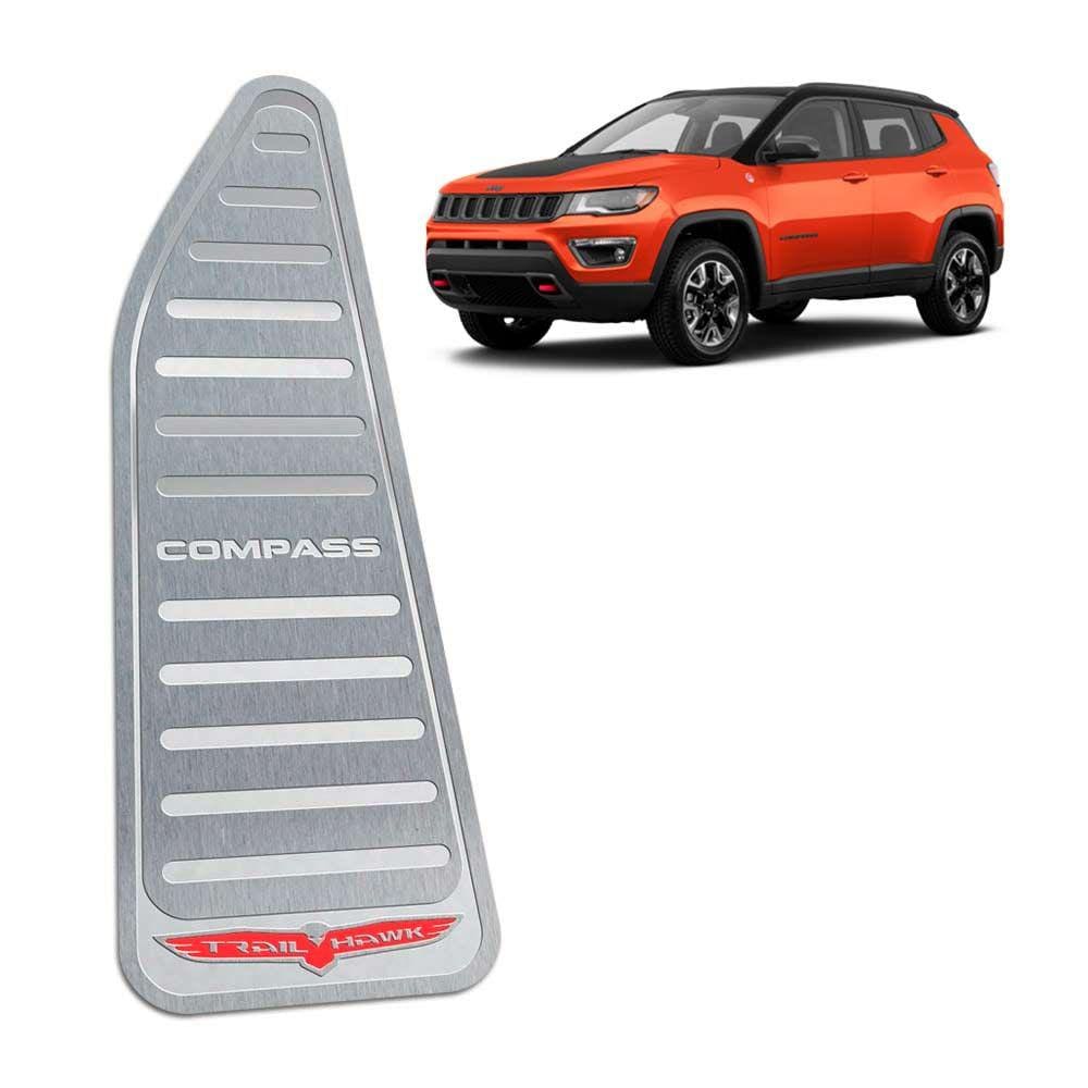 Descanso De Pé Jeep Compass Trailhawk Em Aço Inox Prata