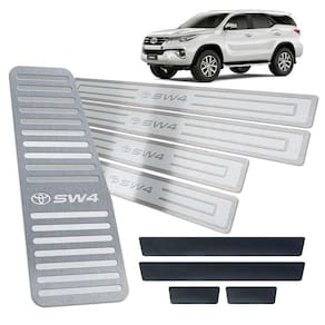 Soleiras + Vinil + Descanso Hilux Sw4 2016/2019 Prata Relevo