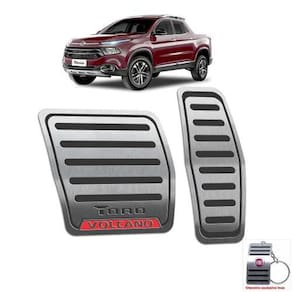 Pedaleiras Em Aço Inox Fiat Toro Volcano 2016 A 2021 Preto