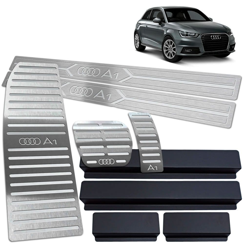 Soleira Pedaleira Auto Descanso Audi A1 2011 A 2018 Prata 2P