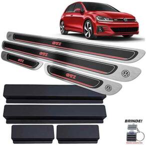 Soleiras Preto Alto Relevo Golf Gti 2014 A 2019 + Vinil