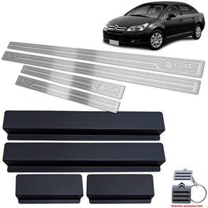 Soleira Em Aço Inox Citroen C4 Pallas 2005 A 2013 Prata