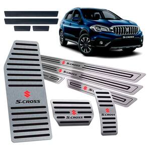 Suzuki S-cross 2017/2019 Soleira Pedaleira Descanso Preto