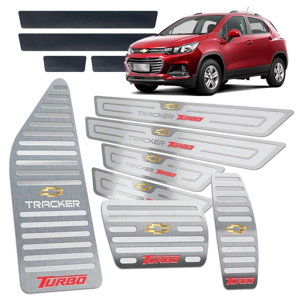 Pedaleira Descanso Soleira Prata Relevo Tracker Turbo 16/19