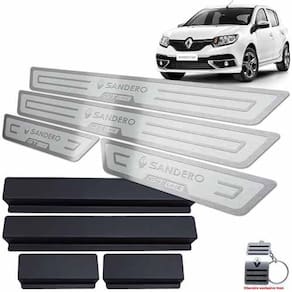 Soleiras Sandero Gt Line 2014 A 2022 Prata Alto Relevo