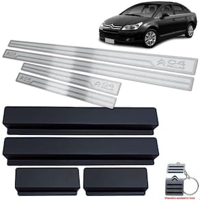 Soleira Citroen C4 Pallas 2005 A 2013 Prata Alto Relevo